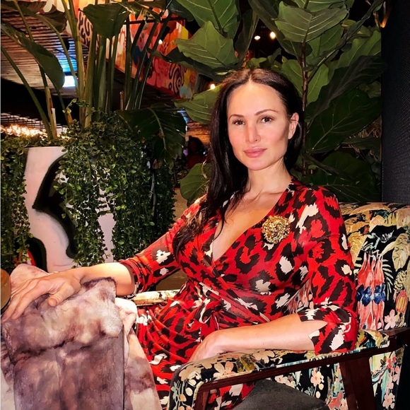 Purpley pink marbled fur coat - Picture 2 of 2